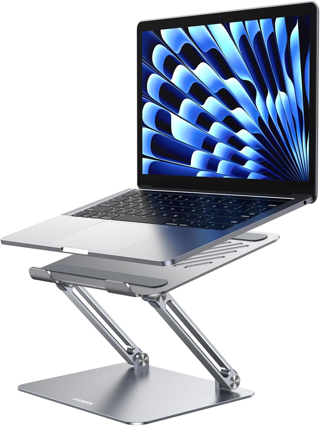 Laptopstandaard voor Bureau Aluminium Verstelbare Laptophouder, Ergonomische Laptopverhoger met Hitteventilatie Compatibel met MacBook Pro Air Dell Chromebook HP Notebook tot 17,3 Inch