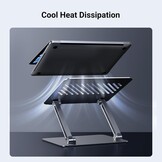 Laptopstandaard voor Bureau Aluminium Verstelbare Laptophouder, Ergonomische Laptopverhoger met Hitteventilatie Compatibel met MacBook Pro Air Dell Chromebook HP Notebook tot 17,3 Inch