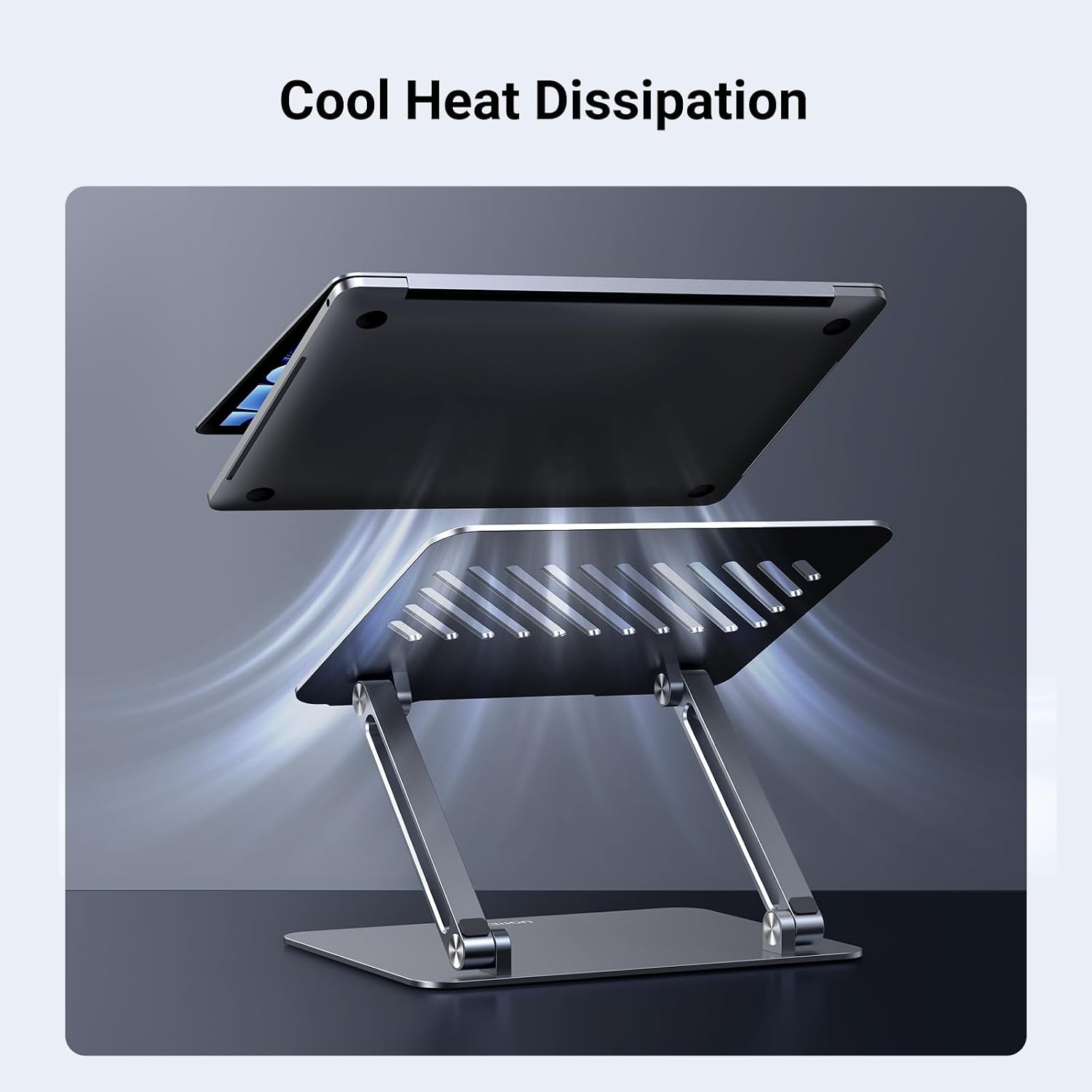 Laptopstandaard voor Bureau Aluminium Verstelbare Laptophouder, Ergonomische Laptopverhoger met Hitteventilatie Compatibel met MacBook Pro Air Dell Chromebook HP Notebook tot 17,3 Inch