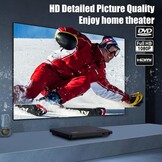 Maite Dvd-speler, ultradun, voor tv, regiovrij, HDMI RCA-aansluiting, HD 1080P, USB-ingang, foutcorrectie, inclusief HDMI RCA-kabel en afstandsbediening