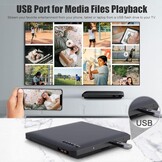 Maite Dvd-speler, ultradun, voor tv, regiovrij, HDMI RCA-aansluiting, HD 1080P, USB-ingang, foutcorrectie, inclusief HDMI RCA-kabel en afstandsbediening