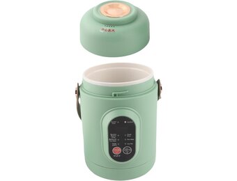 Elektrische kookpot met Stoomkoker, Ramen-koker 800 ml, Draagbare antiaanbaklaag noedelkoker voor pasta, soep, steak, havermout, Multifunctionele kookpot met
