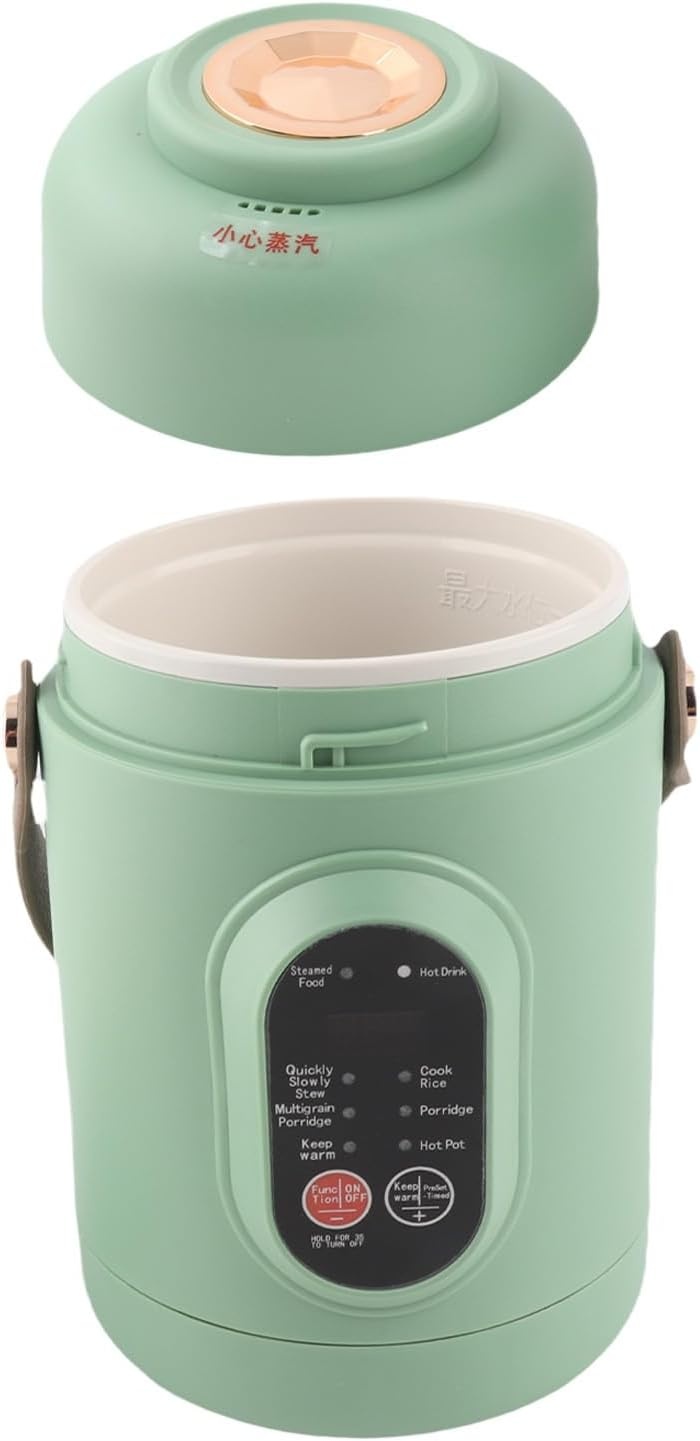 Elektrische kookpot met Stoomkoker, Ramen-koker 800 ml, Draagbare antiaanbaklaag noedelkoker voor pasta, soep, steak, havermout, Multifunctionele kookpot met
