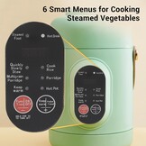 Elektrische kookpot met Stoomkoker, Ramen-koker 800 ml, Draagbare antiaanbaklaag noedelkoker voor pasta, soep, steak, havermout, Multifunctionele kookpot met
