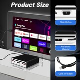 NHOPEEW Externe USB-cd/dvd-speler voor auto, laptop en smart-tv