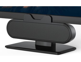 INGA USB-luidspreker voor computermonitor, laptop, soundbar voor desktopmonitor, USB-C naar USB-luidspreker voor pc, laptop en Mac (zwart)