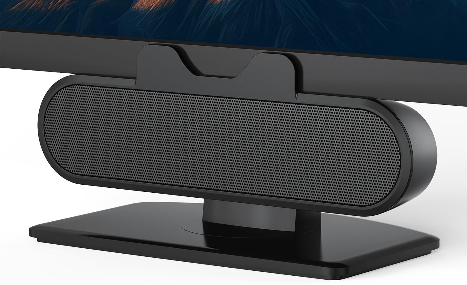 INGA USB-luidspreker voor computermonitor, laptop, soundbar voor desktopmonitor, USB-C naar USB-luidspreker voor pc, laptop en Mac (zwart)