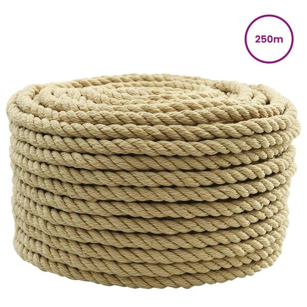 vidaXL Boottouw 10 mm 250 m Naturel