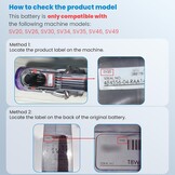 Click-In-Type 3900mAh V12 batterij voor Dyson, ASUNCELL 25,2V vervangende batterij voor V12 Detect Absolute, Detect Slim, Detect Fluffy SV46 handheld accustofzuiger, onderdeelnummer 965470-01