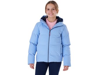 Killtec Meisjes Gewatteerde Winterjas met Capuchon Zwart-Blauw