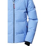 Killtec Meisjes Gewatteerde Winterjas met Capuchon Zwart-Blauw