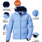 Killtec Meisjes Gewatteerde Winterjas met Capuchon Zwart-Blauw
