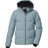 Killtec Meisjes Gewatteerde Winterjas met Capuchon Zwart-Blauw