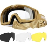Airsoft Tactische Veiligheidsbril met 3 Verwisselbare Lenzen | CE EN166 & ANSI Z87.1 | voor Paintball, Jacht, CS, Fietsen & Outdoor