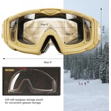 Airsoft Tactische Veiligheidsbril met 3 Verwisselbare Lenzen | CE EN166 & ANSI Z87.1 | voor Paintball, Jacht, CS, Fietsen & Outdoor