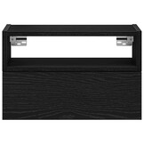 vidaXL Nachtkastjes 2 st wandgemonteerd 45x26x28,5 cm zwart
