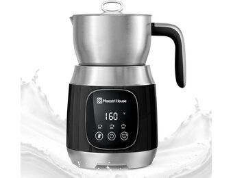 Maestri House Melkopschuimer, 600 ml Elektrische Melkopschuimer met Variabele Temperatuur en Schuimsterkte, Smart Touch Control, voor Latte Cappuccino, Warme Chocolademelk & Melk