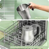 Maestri House Melkopschuimer, 600 ml Elektrische Melkopschuimer met Variabele Temperatuur en Schuimsterkte, Smart Touch Control, voor Latte Cappuccino, Warme Chocolademelk & Melk