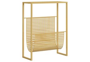 Goudkleurig Tijdschriftenrek Staal 35x15x45 cm - 58% Korting