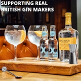 Gin Tonic-Glazenset voor Gin Lovers - Set van 2 Handgemaakte G&T-Glazen. Gratis E-Book Recepten (ENGELS) | Zilver Cocktaillepel, Dubbelzijdige Maatbeker en Hoge Cocktailglazen