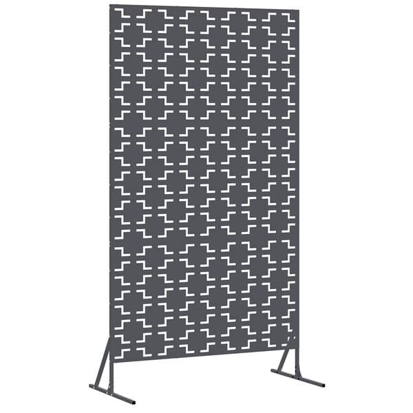vidaXL Privacyscherm 100 x 50 x 180 cm Staal Antraciet