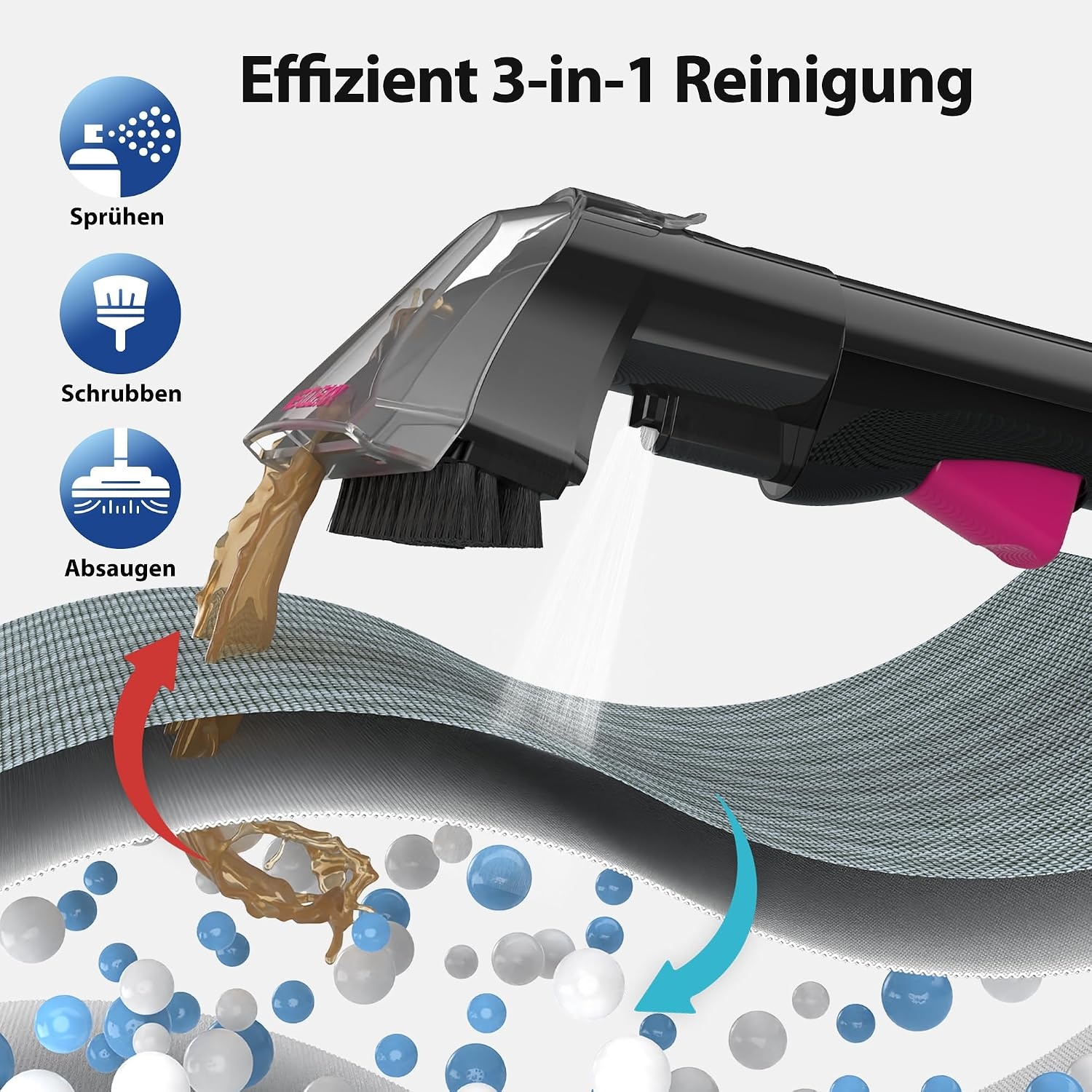 WECLEAN C5 Bekledingreiniger, waszuiger voor bank, tapijt, auto