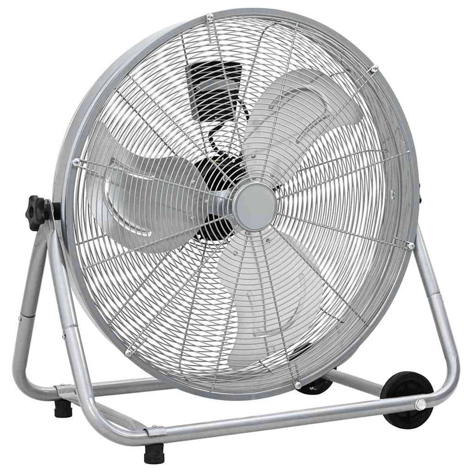 vidaXL Trommelventilator met wiel 73 x 42 x 70 cm Aluminium