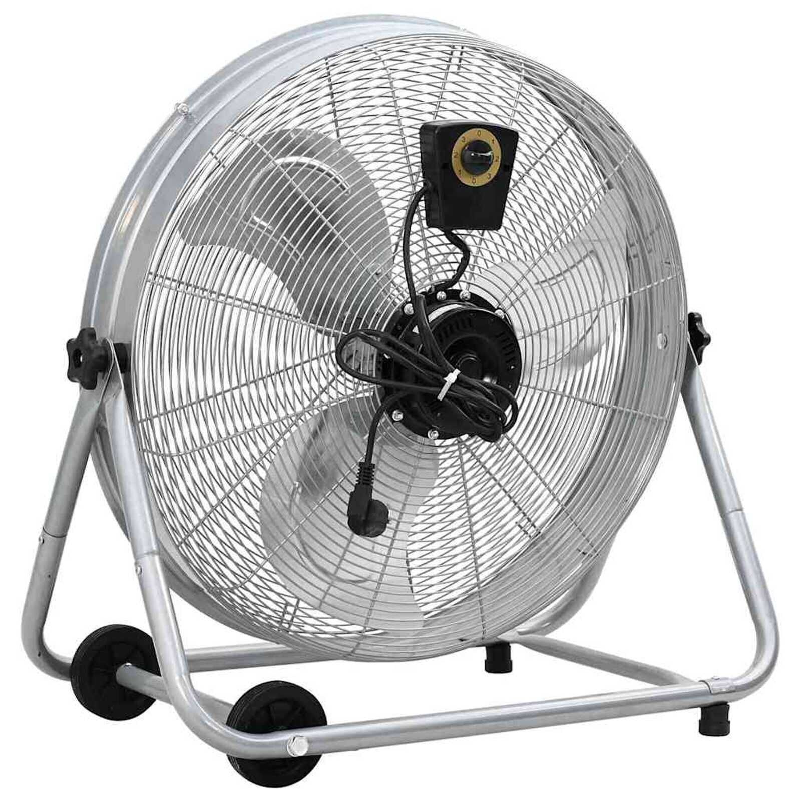 vidaXL Trommelventilator met wiel 73 x 42 x 70 cm Aluminium