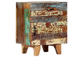 Nachtkastje Massief Gerecycled Hout 40x30x50 cm - 35% Korting