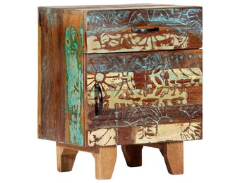 vidaXL Nachtkastje handgesneden 40x30x50 cm massief gerecycled hout
