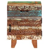 vidaXL Nachtkastje handgesneden 40x30x50 cm massief gerecycled hout