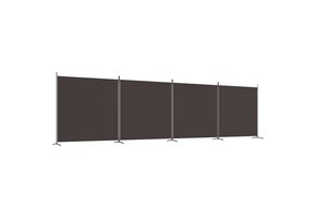 Kamerscherm met 4 Panel Bruin - 698x180 cm - 34% Korting