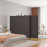 vidaXL Kamerscherm met 4 panelen 698x180 cm stof bruin