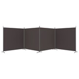 vidaXL Kamerscherm met 4 panelen 698x180 cm stof bruin