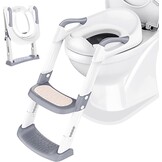 Boby's Potty Training Toiletbril met Trapje - Opvouwbaar en Verstelbaar - Wit