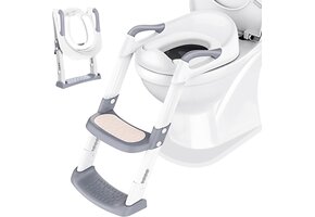 Toiletbril met trapje voor kinderen - Wit, Verstelbaar & Opvouwbaar - 32% Korting