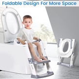 Boby's Potty Training Toiletbril met Trapje - Opvouwbaar en Verstelbaar - Wit