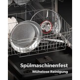 Roestvrijstalen koekenpan, braadpan, ongecoat, 30 cm, 18/10 roestvrij staal, inductiepan met deksel, roestvrij stalen pan, vrij van PTFE en PFOA, ovenveilig, vaatwasmachinebestendig