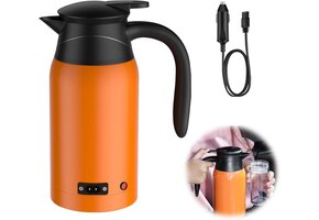 Autowaterkoker 12V 1000ml RVS met Temperatuurinstelling - 33% Korting