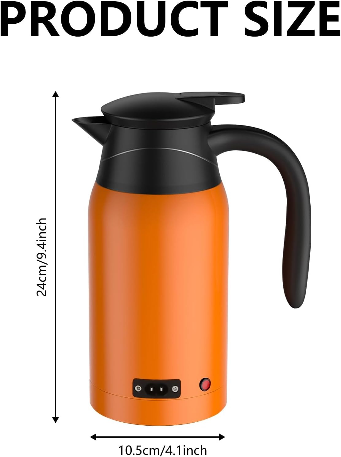12 V autowaterkoker, 1000 ml reiswaterkoker, draagbare roestvrijstalen auto-waterkoker met temperatuurinstelling, snelkookbare sigarettenaansteker, autoverwarmingskop voor warm water, koffie, reizen