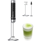 Maestri House Melkopschuimer, Elektrische Garde met Variabele Snelheid, Oplaadbare Blender met RVS Garde en Standaard, Mixer voor Matcha, Latte en Cappuccino