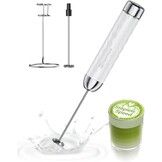 Maestri House Melkopschuimer, Elektrische Garde met Variabele Snelheid, Oplaadbare Blender met RVS Garde en Standaard, Mixer voor Matcha, Latte en Cappuccino