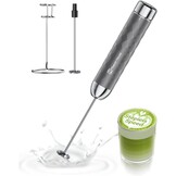 Maestri House Melkopschuimer, Elektrische Garde met Variabele Snelheid, Oplaadbare Blender met RVS Garde en Standaard, Mixer voor Matcha, Latte en Cappuccino