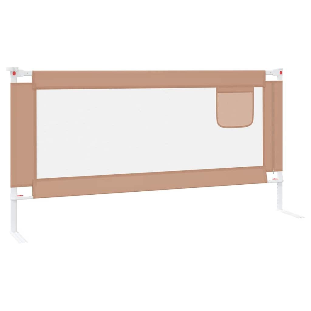 vidaXL Bedhekje peuter 180x25 cm stof taupe
