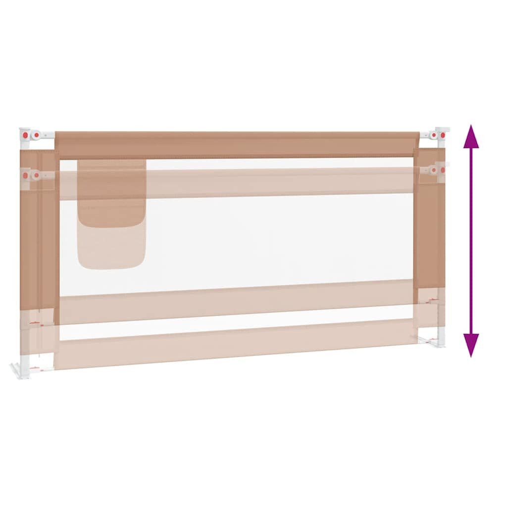 vidaXL Bedhekje peuter 180x25 cm stof taupe