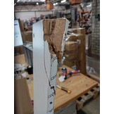 vidaXL Wandtafel Wit 101 x 29 x 74 cm Geconstrueerd hout