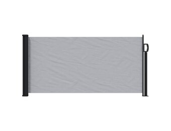 vidaXL Uittrekbaar Zijscherm 500 x 100 cm Polyester Rechthoekig Grijs