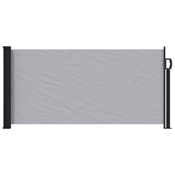 vidaXL Uittrekbaar Zijscherm 500 x 100 cm Polyester Rechthoekig Grijs