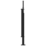 vidaXL Uittrekbaar Zijscherm 500 x 100 cm Polyester Rechthoekig Grijs
