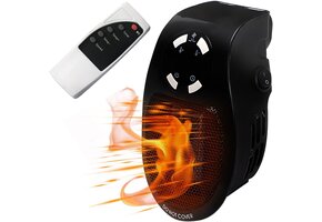 Elektrische Kachel 500W - Laag Verbruik, Timer & Draaibare Stekker - 32% Korting!